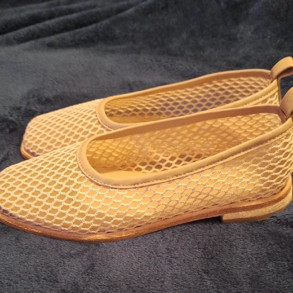 Free People Elegant Beige Mesh Ballet Flat - Picture 11 of 11
